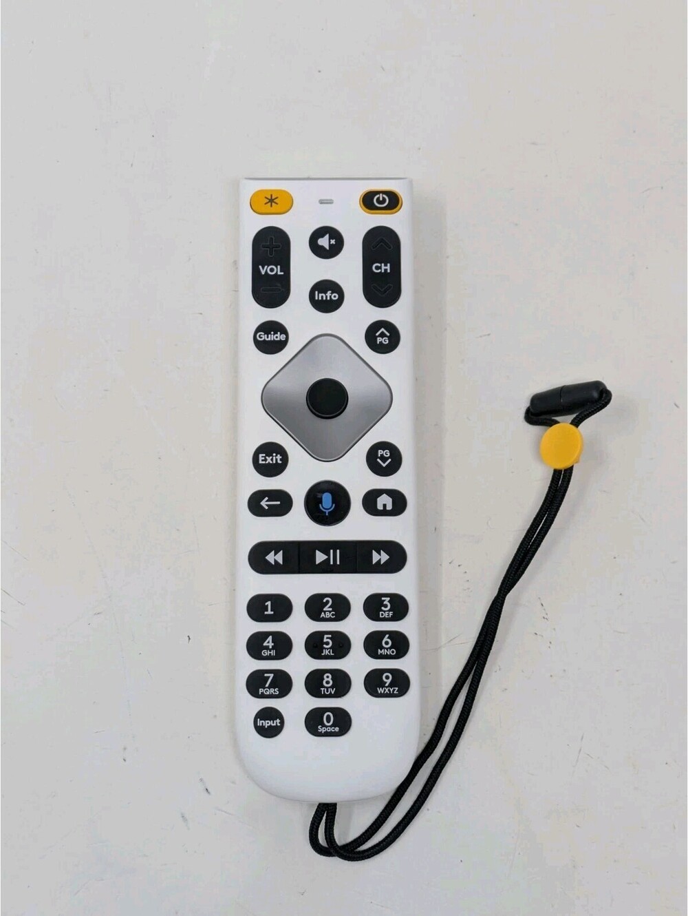 Xfinity XRA Large Button Voice Remote Control Accessibility Braille White